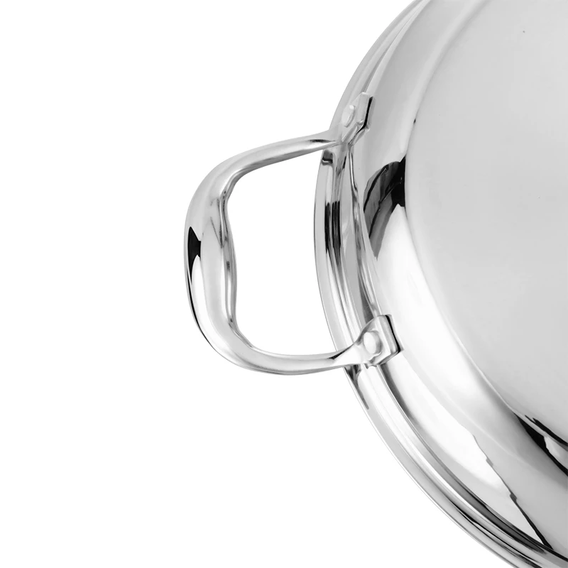 gs 01701 fp triply cookware cast stainless steel side handle with rivets