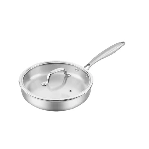 triply stainless steel skillet with glass lid GS 01601 FP