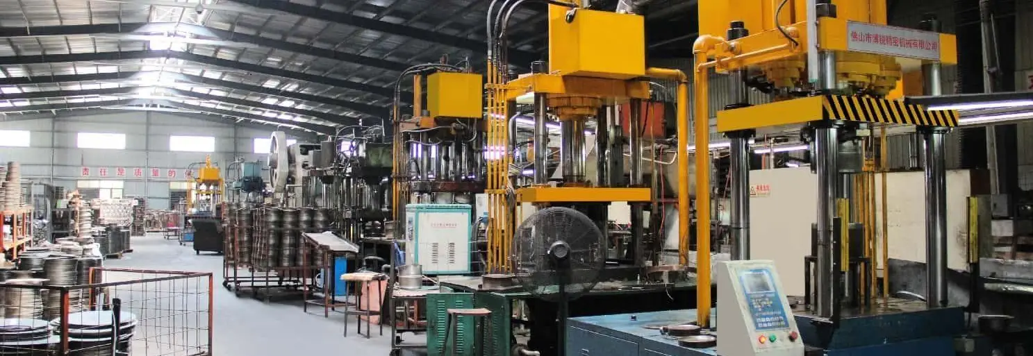 stainless steel cookware factory production line impact bonding machines banner