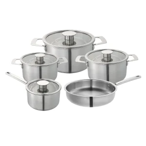 tri ply stainless steel cookware set gs 01605 9pcs