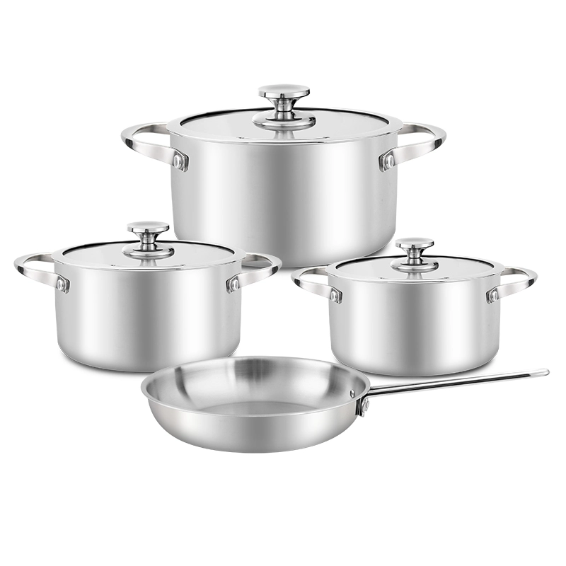 tri ply stainless steel cookware set gs 01606 7pc