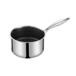gs 01601 sp factory price manufacturer triply stainless steel saucepan isolated no lid