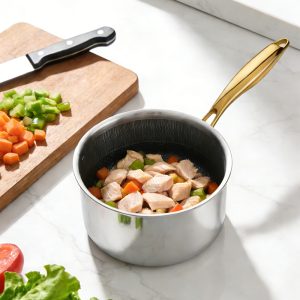 gs 01601 sp oem wholesale triply stainless steel saucepan kitchen counter