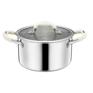 GS-01652 casserole pot with glass lid and side handles