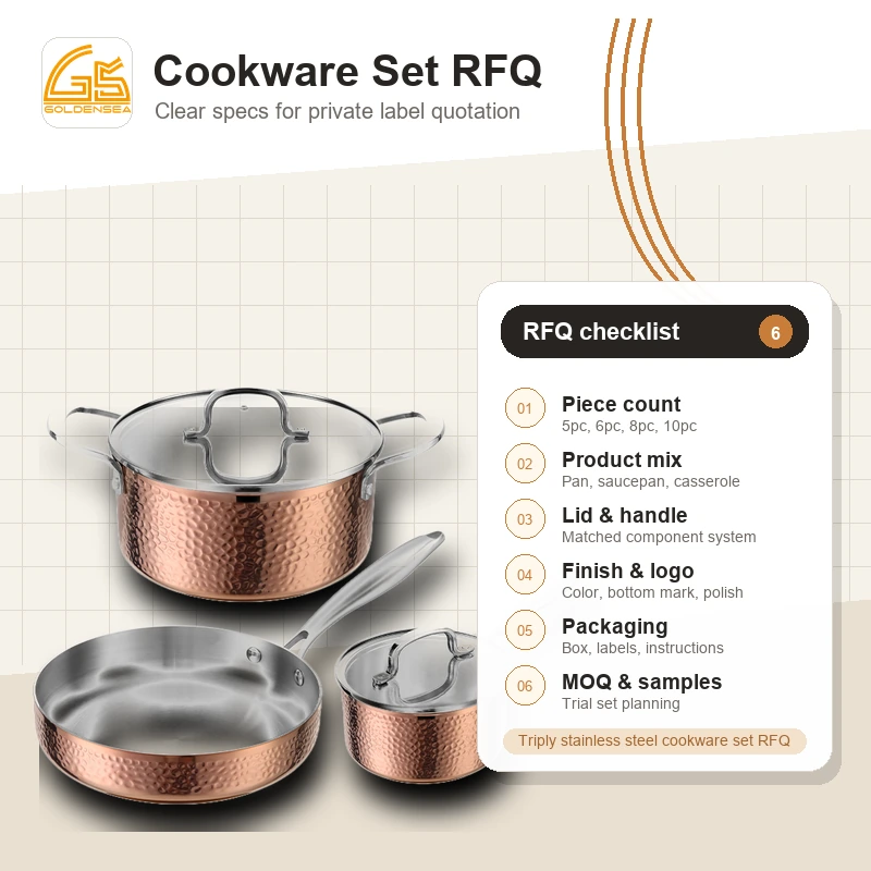 Cookware set RFQ checklist for private label cookware sourcing