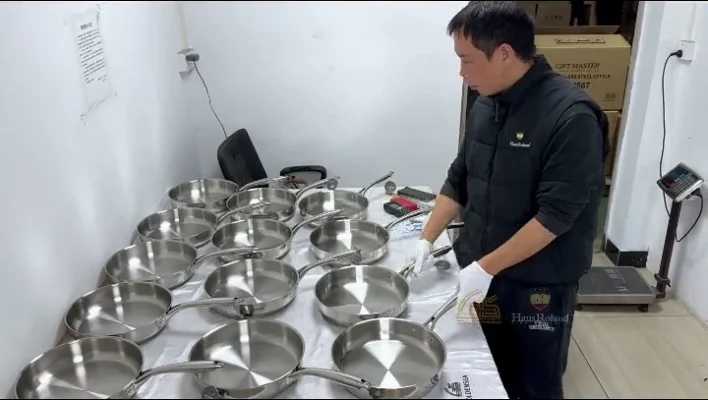 stainless steel cookware bulk order quality inspection before shipment