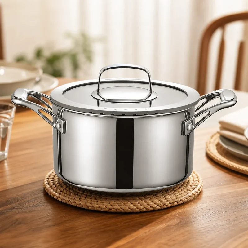 Triply stainless steel casseroles for private label cookware programs