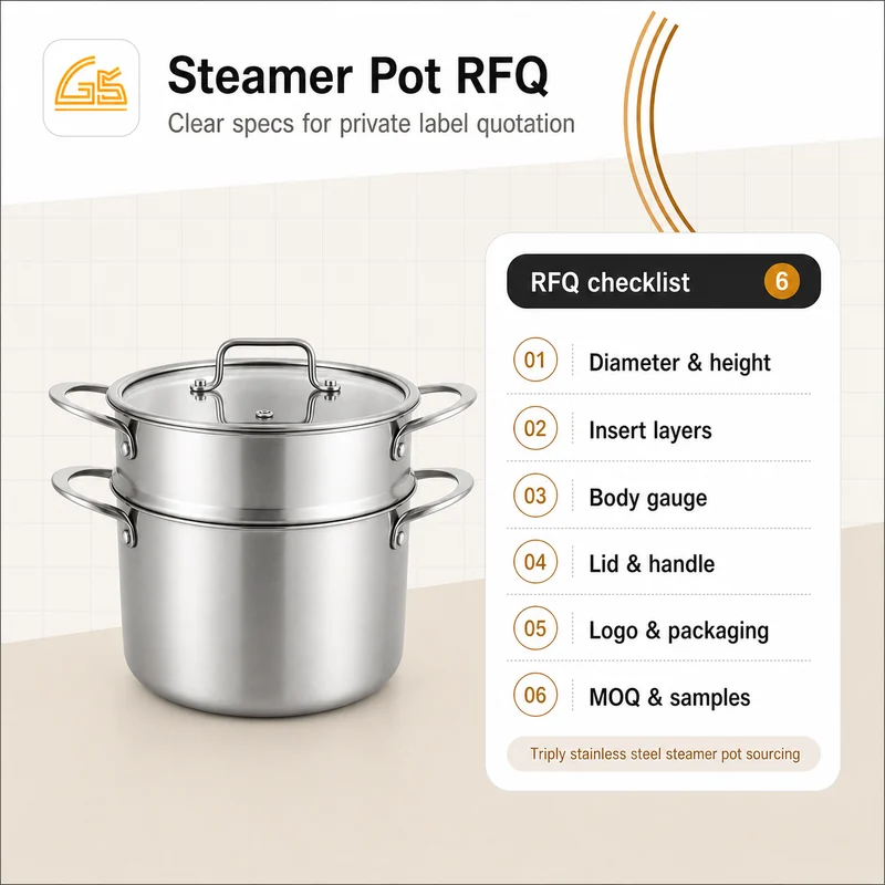 Steamer pot RFQ checklist for private label cookware sourcing