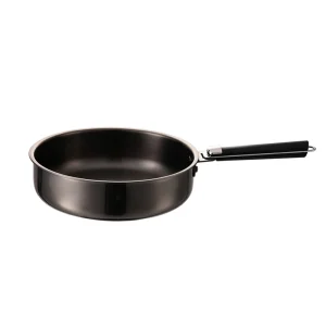 GS-01670-SP side view of dark tri-ply saucepan without lid for wholesale cookware programs