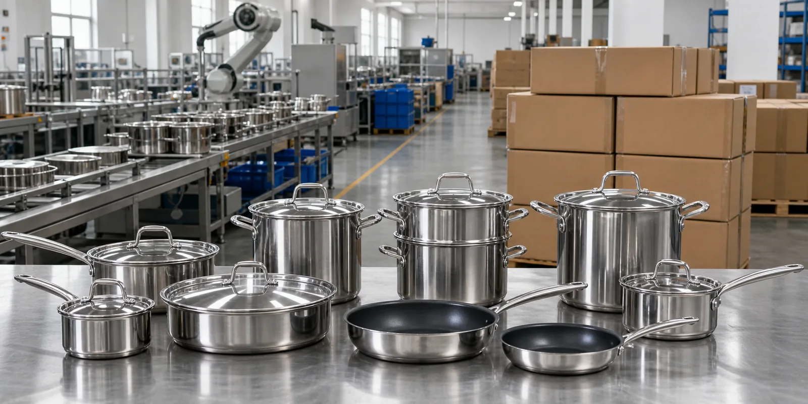 stainless steel cookware manufacturing and export sourcing in China for B2B buyers